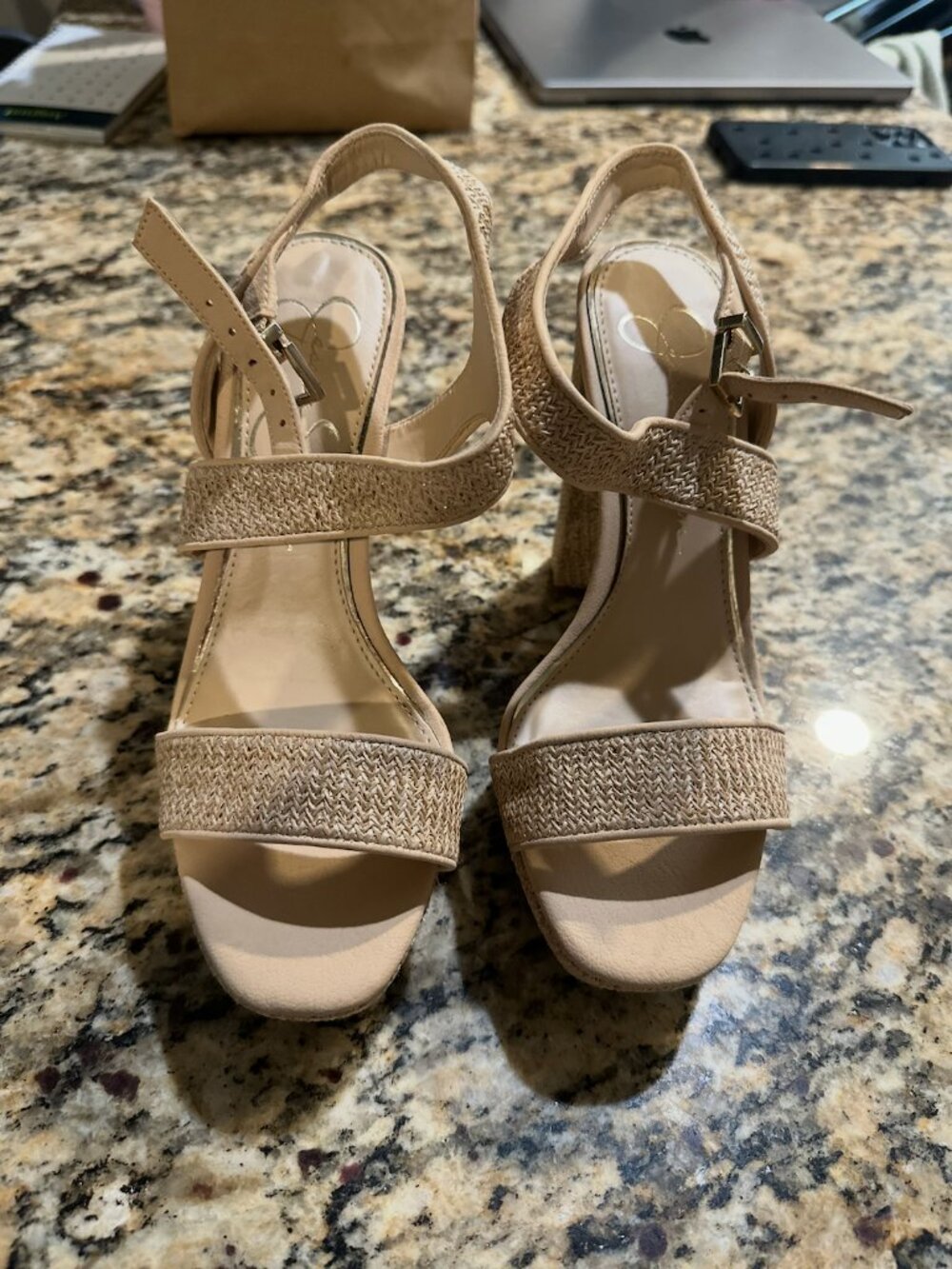 Jessica Simpson Woven Platform Block Heels - Size 6.5 - Picture 4 of 5